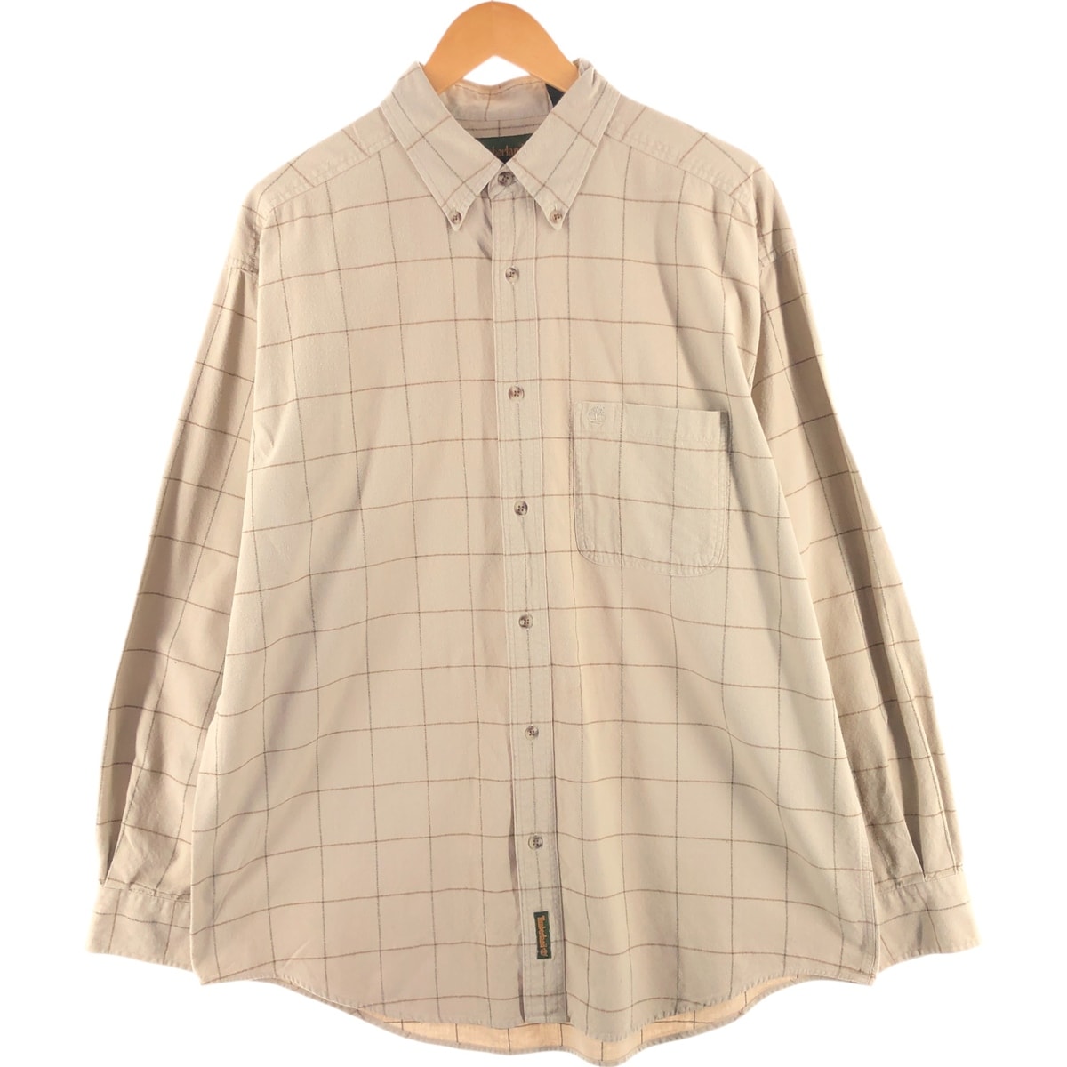 古着 90~00年代 ティンバーランド Timberland 長袖 ボタンダウンチェックシャツ メンズL相当 ヴィンテージ/eaa522394