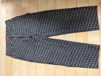Supreme Monogram Double Knee Denim Painter Pant "Black"