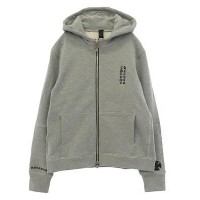 CHROME HEARTS クロムハーツ(原本無) ユナイテッドアローズ購入レシート付属 Y NOT CHプラスパッチ付き ダガー ジップアップ パーカー グレー系 S【美品】【中古】
