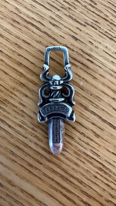 Chrome Hearts #5 Dagger Charm Zip 1 "Silver"
