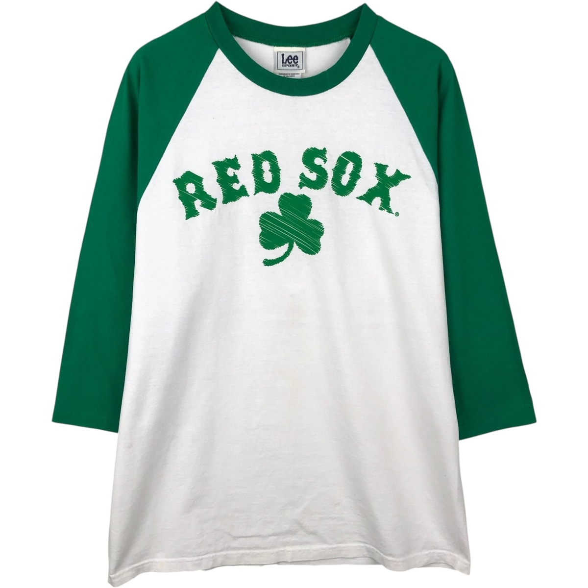 古着 00年代 リー Lee SPORT MLB BOSTON RED SOX ボストンレッドソックス 七分袖 ツートン スポーツプリントTシャツ メンズL相当/eaa638865