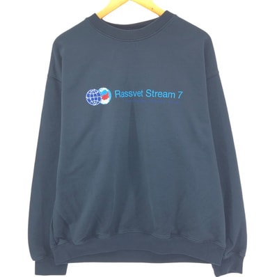 古着 ラスベート RASSVET プリントスウェットシャツ トレーナー メンズXL相当/eaa550706