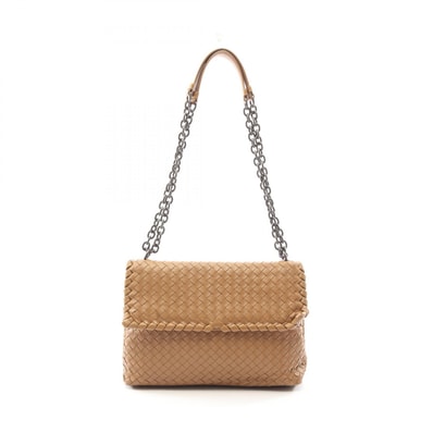 ボッテガヴェネタ BOTTEGA VENETA オリンピア イントレチャート ショルダーバッグ バッグ レザー レディース ブラウン系 【中古】