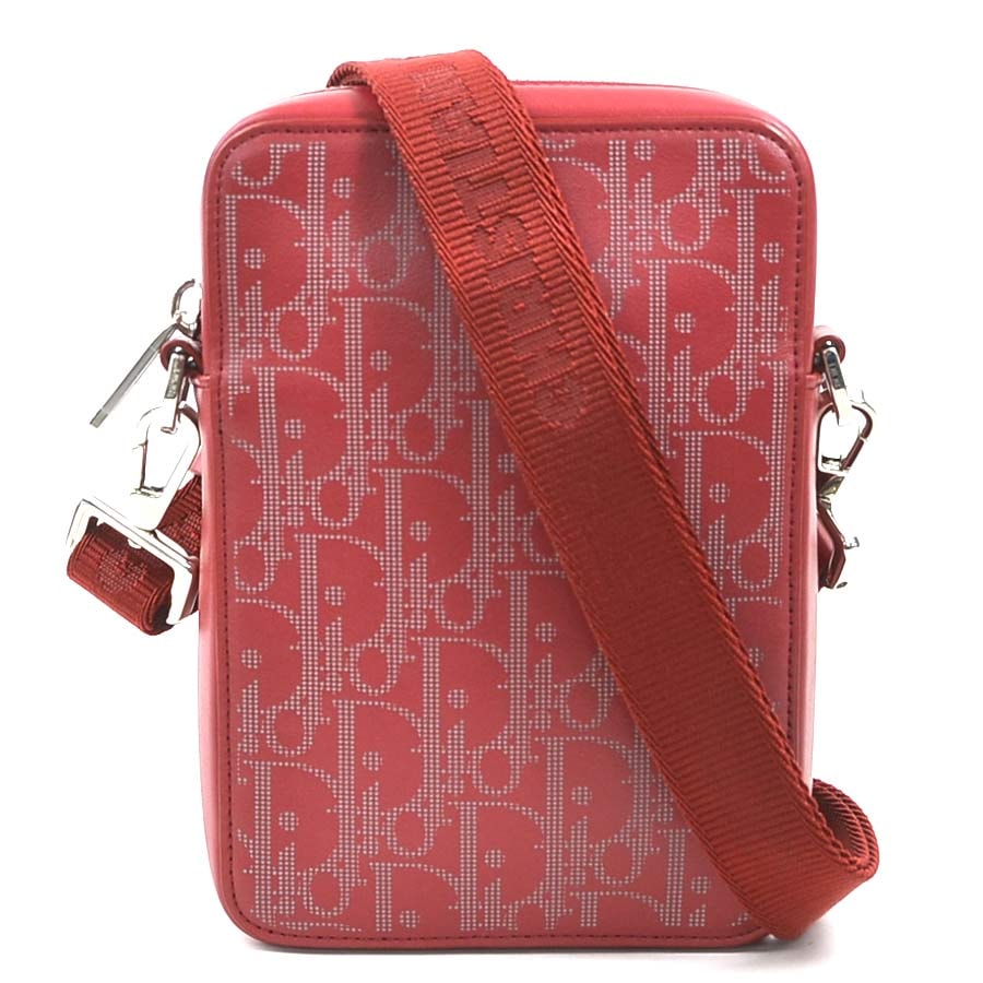 クリスチャンディオール Christian Dior ショルダーバッグ レザー レッド ユニセックス【中古】 r10509a