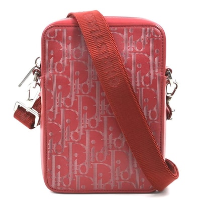 クリスチャンディオール Christian Dior ショルダーバッグ レザー レッド ユニセックス【中古】 r10509a