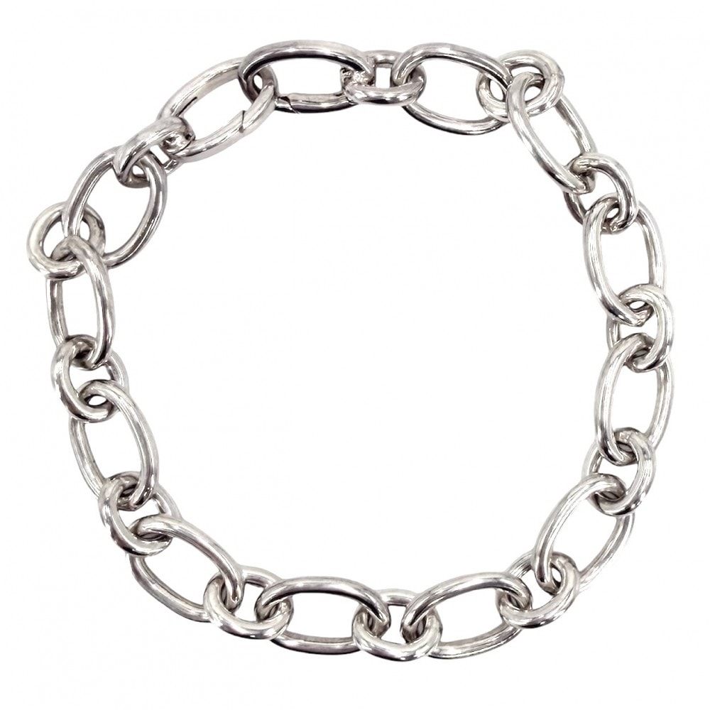 TIFFANY&Co. ティファニー ブレスレット ラウンドチェーンリンク ジュエリー アクセサリー シルバー925    ユニセックス 約19.9g 美品【中古品】
