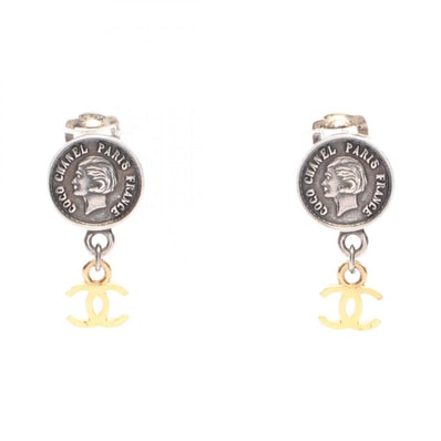 シャネル CHANEL ココマーク メダリオン スウィング イヤリング ジュエリー GP(ゴールドメッキ) メタル レディース シルバー系 / ゴールド系 【中古】