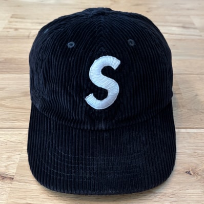 Supreme Corduroy S Logo 6-Panel "Black"