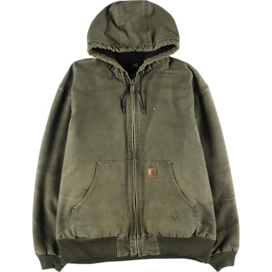 古着 カーハート Carhartt アクティブジャケット 中綿入り ダックフルジップパーカー メンズXL相当/eaa617179