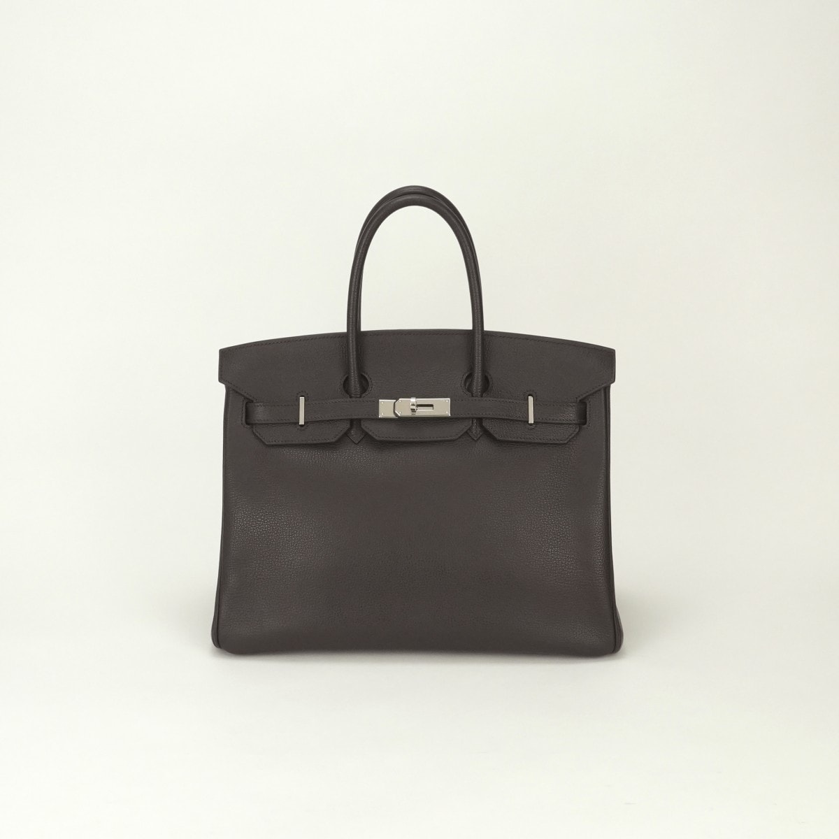 エルメス HERMES バーキン35 バーキン 35 バッグ トートバッグ ヴァッシュリエジェ ダークブラウン Dark Brownブラウン Brown 茶 シルバー金具 ハンドバッグ