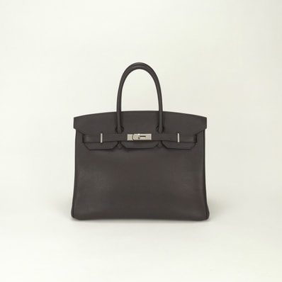 エルメス HERMES バーキン35 バーキン 35 バッグ トートバッグ ヴァッシュリエジェ ダークブラウン Dark Brownブラウン Brown 茶 シルバー金具 ハンドバッグ