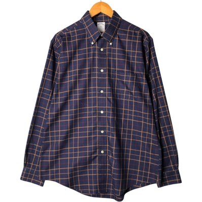 古着 ブルックスブラザーズ Brooks Brothers 1818 REGENT 長袖 ボタンダウンチェックシャツ メンズL相当/eaa576707
