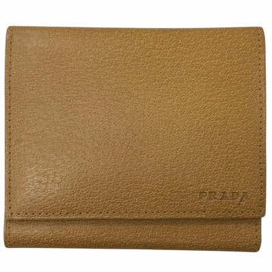 極美品 プラダ 三つ折り財布 CUOIO メンズ 1M0176