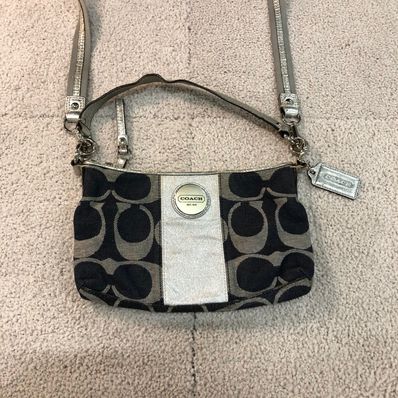 COACH Signature 2Way Shoulder Bag "Beige"
