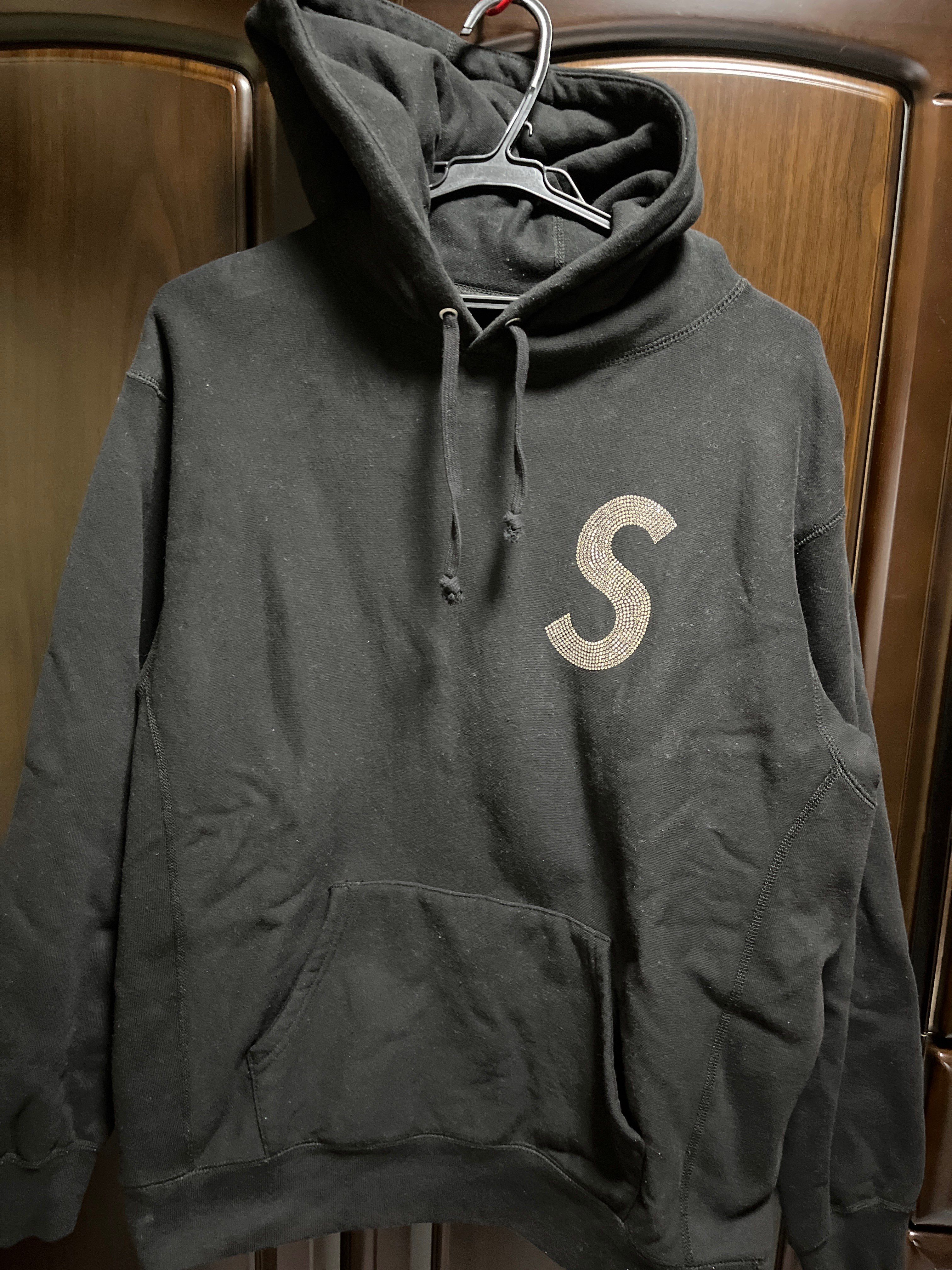 Supreme Swarovski® S Logo Hooded Sweatshirt "Black"