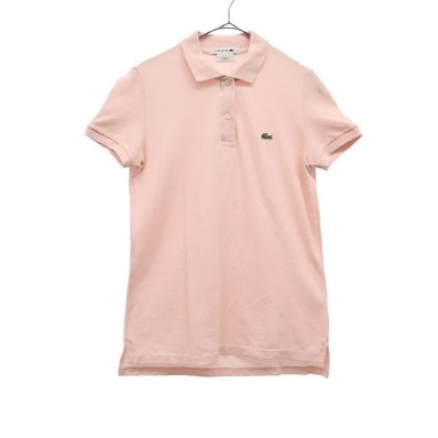 LACOSTE ラコステ ロゴワッペン 半袖 ポロシャツ 34 ピンク