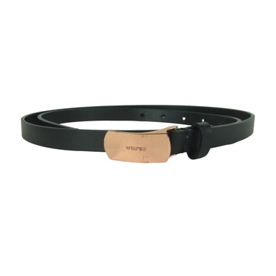 WTAPS ダブルタップス NETA BELT ロゴバックル ナロー ベルト ブラック系【中古】