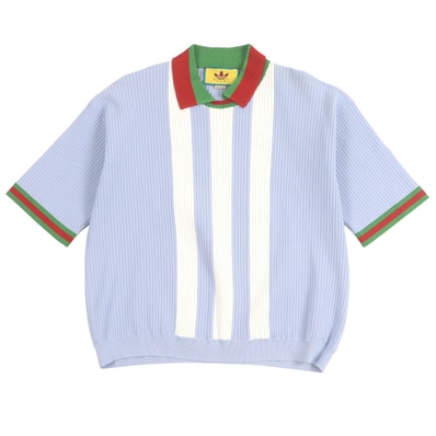 極美品 グッチ×アディダス
トップス ライトブルー メンズ S 700482