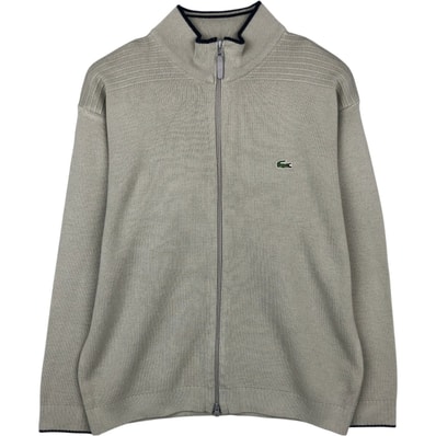 古着 ラコステ LACOSTE SPORT ウール×アクリルニットフルジップセーター メンズXL相当/eaa645943