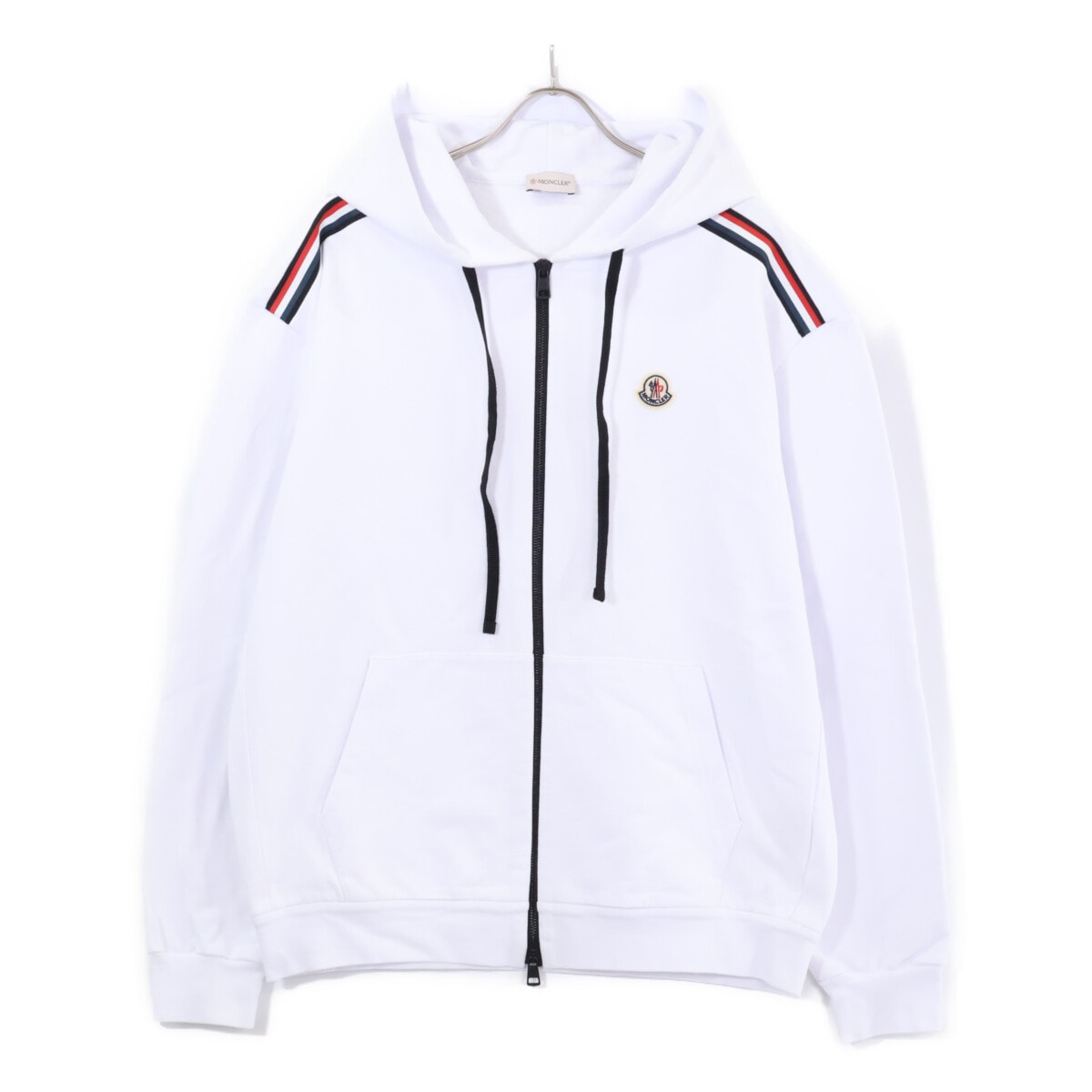 モンクレール H10918G00047 バックロゴ ジップアップフーディー L