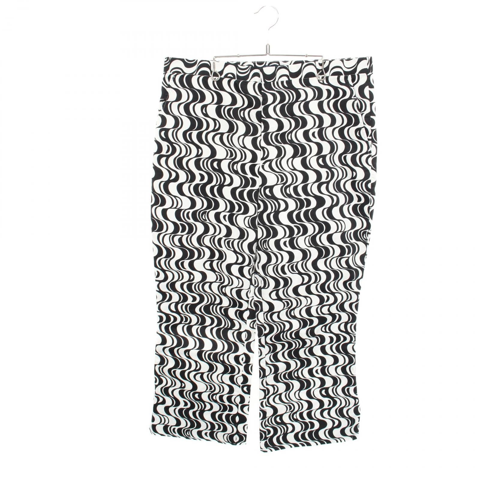 ラルフローレン RALPH LAUREN Graphic-Motif Sateen Kick-Flare Trouser パンツ 衣料品 ボトムス コットン レディース ホワイト系 / ブラック系 【中古】