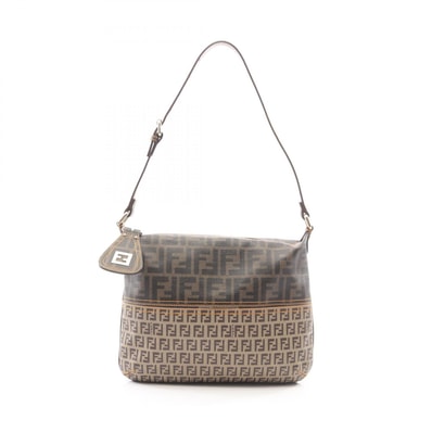 フェンディ FENDI ズッカ ズッキーノ ショルダーバッグ バッグ PVCコーティングキャンバス レザー レディース ブラウン系 / ベージュ系 / ブラック系 【中古】