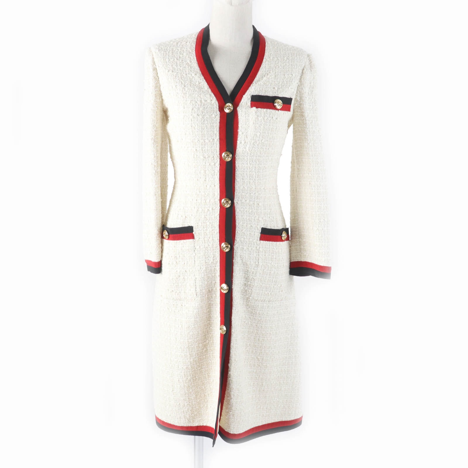 極美品 グッチ
 ワンピース オフホワイト レディース 36 551562