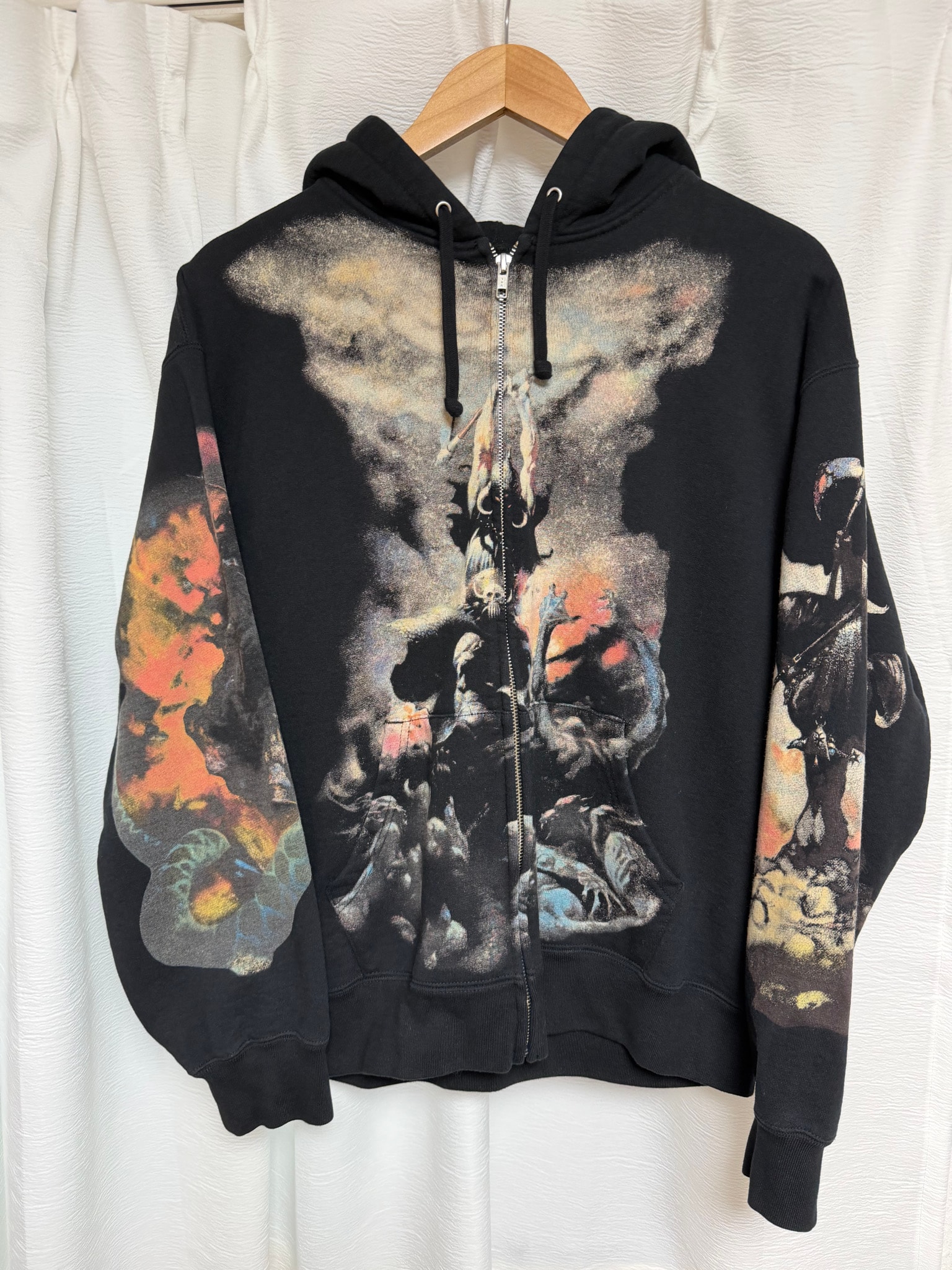 Supreme x Frank Frazetta Zip Up Hooded Sweatshirt "Black"