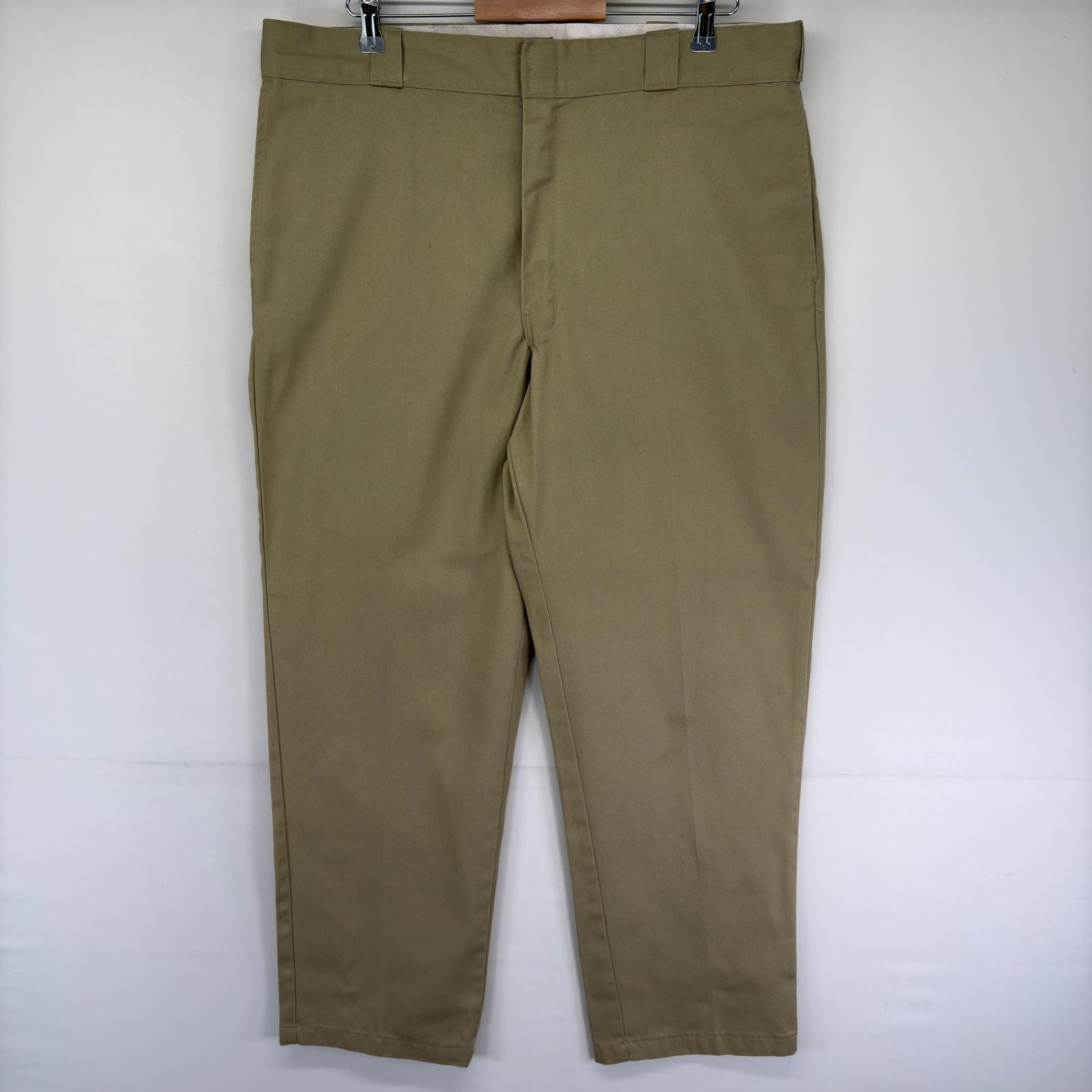 古着 ディッキーズ Dickies パンツ 874 大きいサイズ ストレート ジッパーフライ ワークパンツ w40 L32  ベージュ系 メンズ