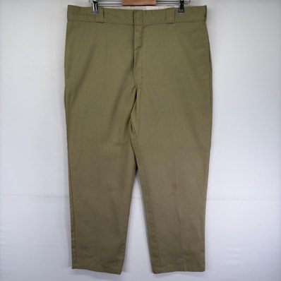 古着 ディッキーズ Dickies パンツ 874 大きいサイズ ストレート ジッパーフライ ワークパンツ w40 L32 ベージュ系 メンズ