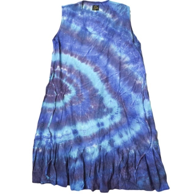 Needles x BEAMS BOY ニードルス ビームスボーイ 19SS 別注 日本製 Tiedye Dress タイダイドレス EJ347 2 BLUE ノースリーブ ワンピース トップス g14193