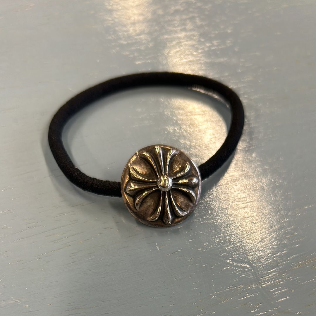 Chrome Hearts Hair Band # 2 Cross Bracelet "Black"