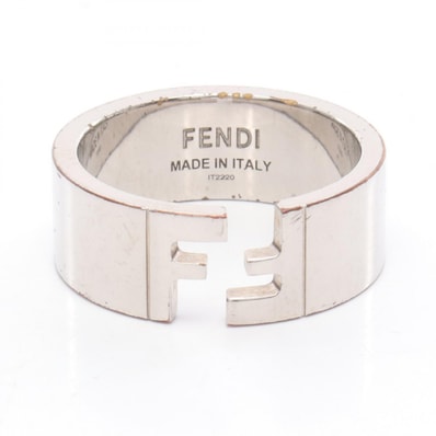 フェンディ FENDI FFロゴ リング・指輪 ジュエリー メタル レディース シルバー系 【中古】