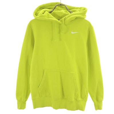 NIKE ナイキ 長袖 スウェットパーカー XS 黄緑 裏起毛