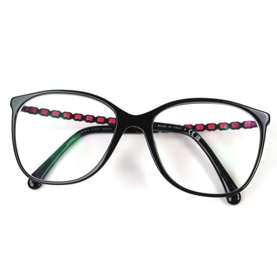 美品 シャネル ココマーク スクエアメガネ 54□16 140 3408-Q-A