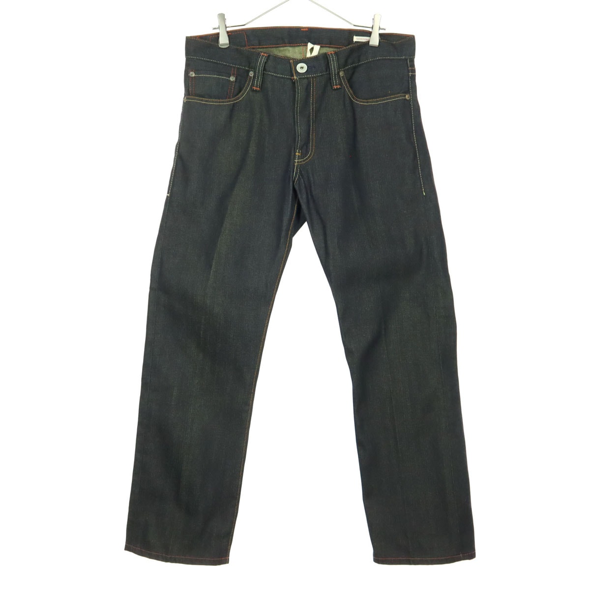 美品 LEVI'S PREMIUM リーバイスプレミアム 505 日本製 コットン ストレートデニムパンツ w34 ブルー系