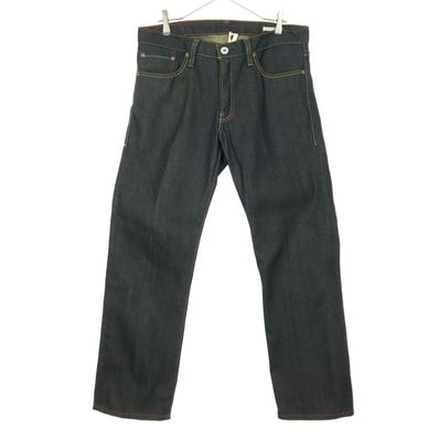 美品 LEVI'S PREMIUM リーバイスプレミアム 505 日本製 コットン ストレートデニムパンツ w34 ブルー系