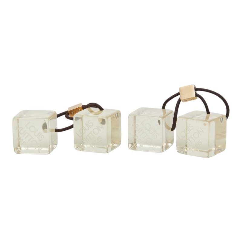 ルイ ヴィトン アンクルージョン キューブ ヘアゴム ヘアアクセサリー 2個セット イエロー プラスチック レディース LOUIS VUITTON 【中古】