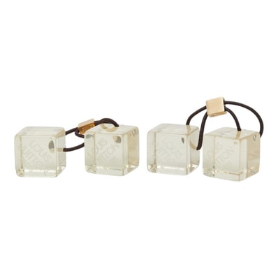 ルイ ヴィトン アンクルージョン キューブ ヘアゴム ヘアアクセサリー 2個セット イエロー プラスチック レディース LOUIS VUITTON 【中古】