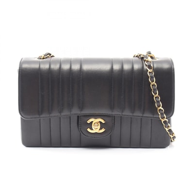 シャネル CHANEL マドモアゼルステッチ ショルダーバッグ バッグ ラムスキン(羊革) レディース ブラック系 【中古】