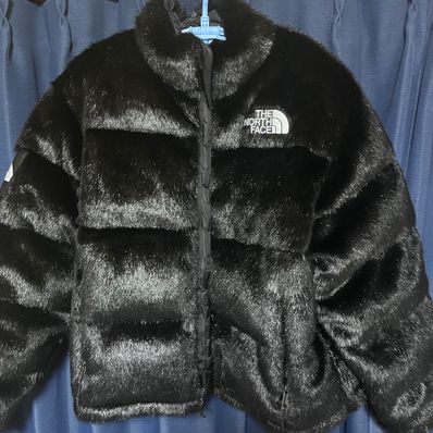 Supreme x The North Face Faux Fur Nuptse Jacket "Black"
