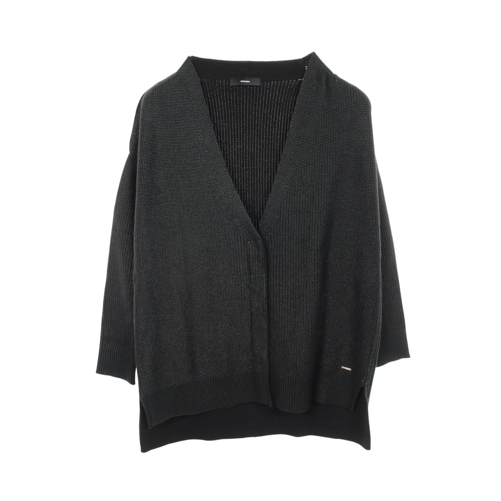ディーゼル DIESEL カーディガン 衣料品 トップス コットン レディース ブラック系 【中古】