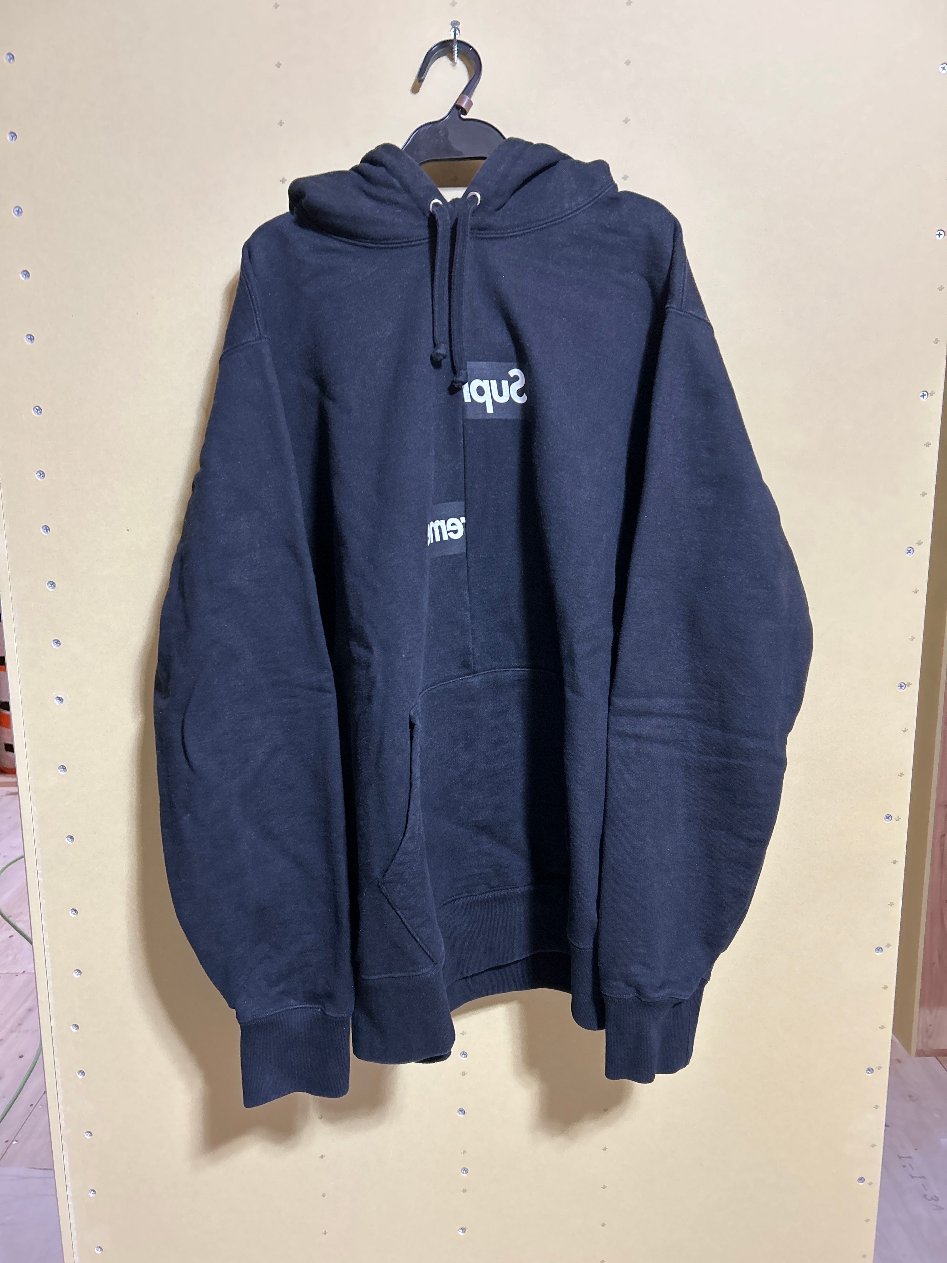 Supreme / Comme des Garçons SHIRT® Split Box Logo Hooded Sweatshirt "Black"