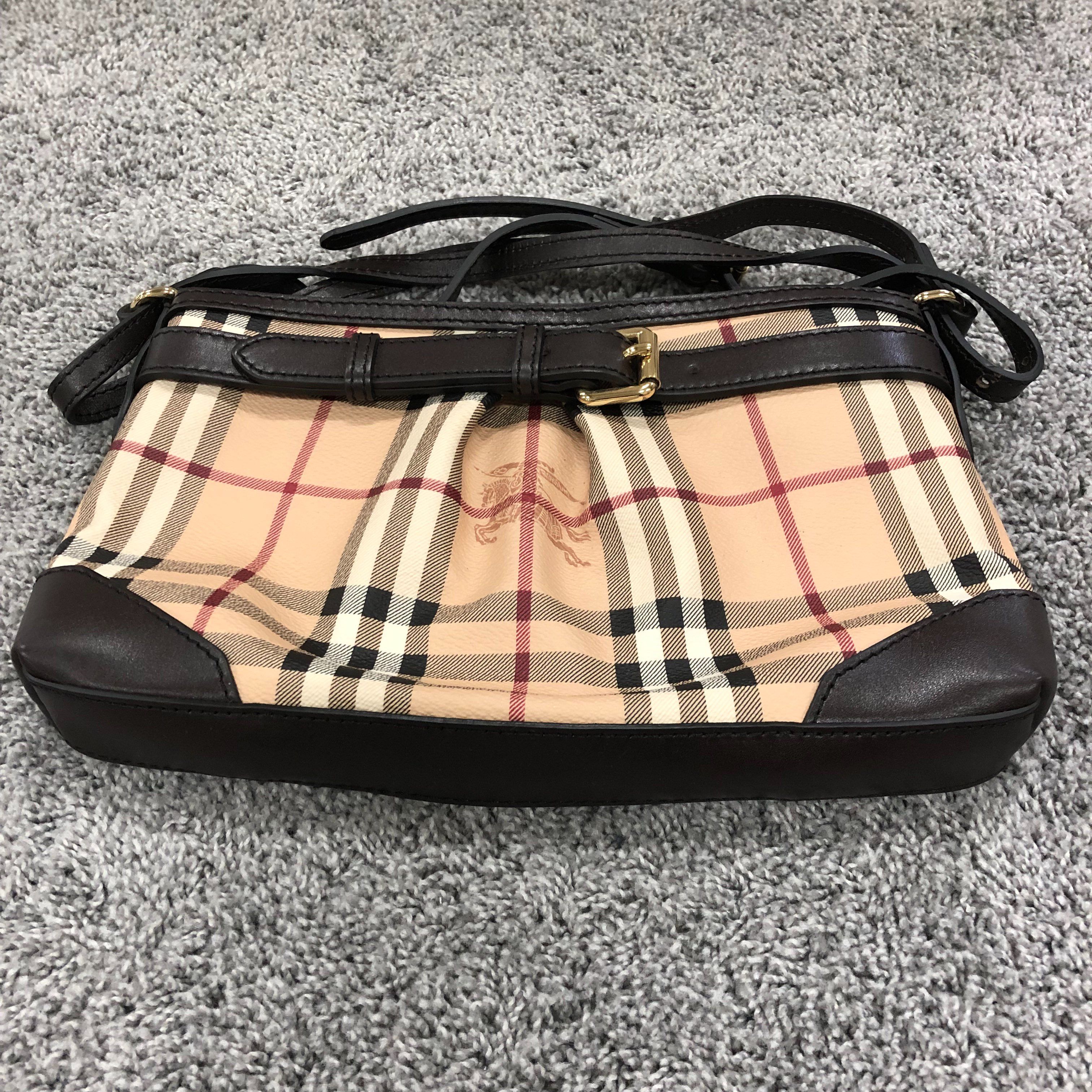 Burberry Haymarket Check Smithfield Clutch Shoulder Bag 