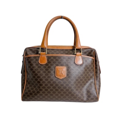 セリーヌ CELINE マカダム レザー ハンドバッグ