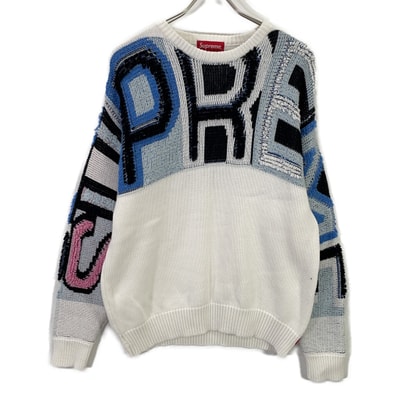 シュプリーム 21AW Chenille Logo Sweater コットン S