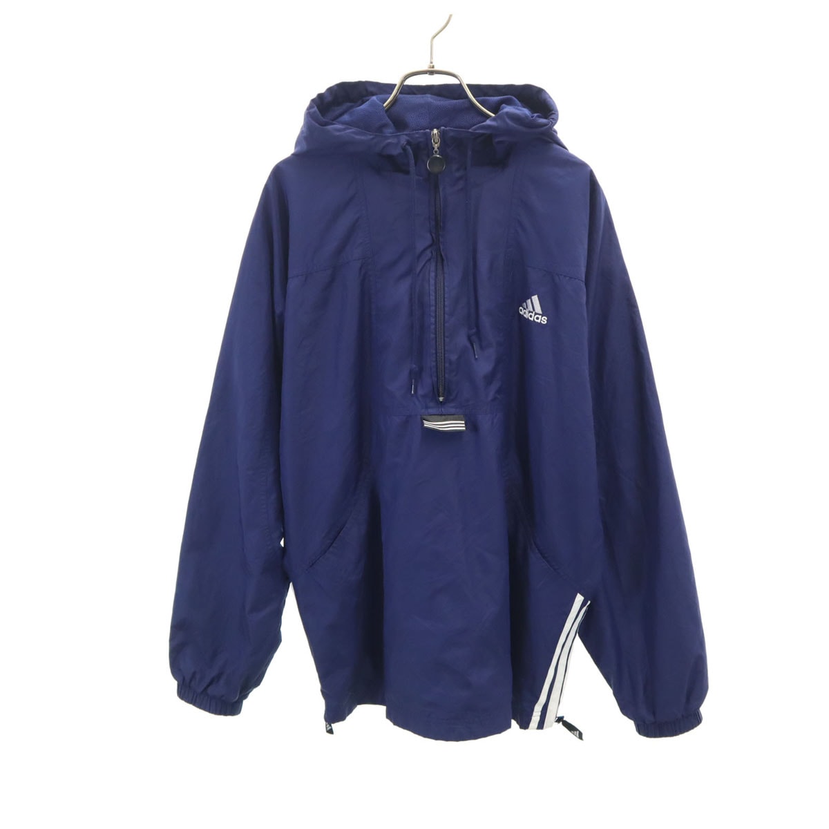 adidas アディダス 90s オールド アノラックパーカー M ネイビー プルオーバー 裏メッシュ