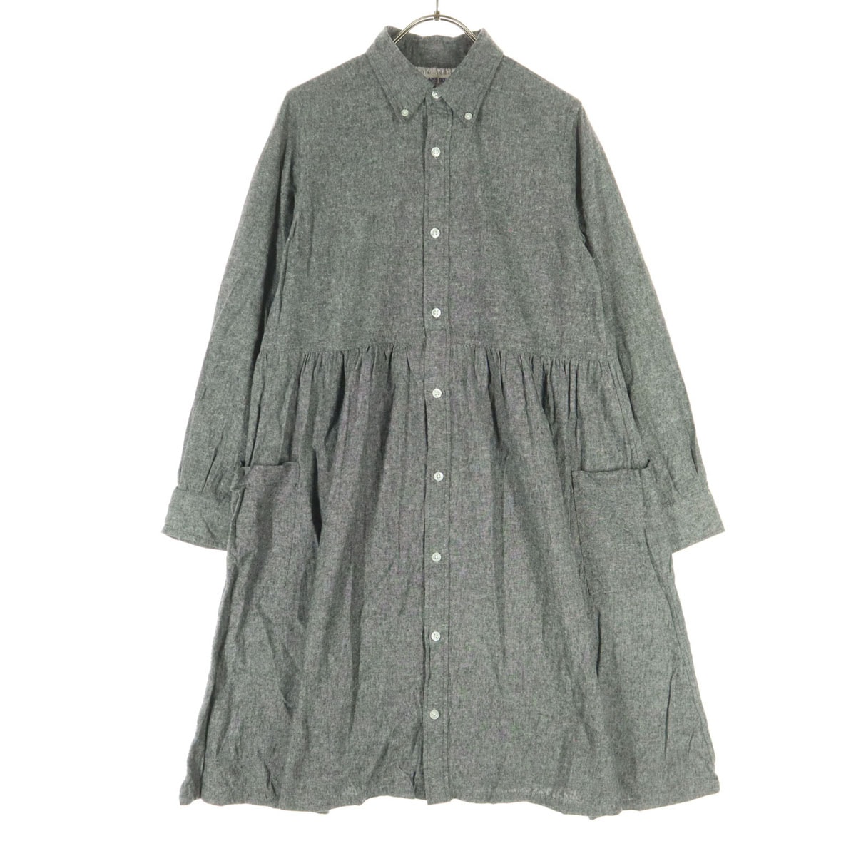 美品 BEAMS BOY ビームスボーイ 長袖 シャツワンピース グレー
