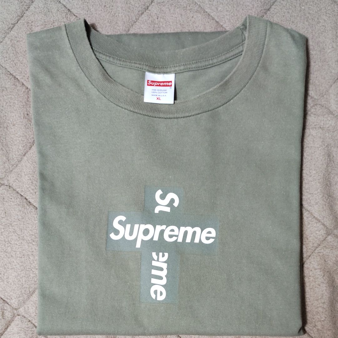 Supreme Cross Box Logo Tee "Olive"