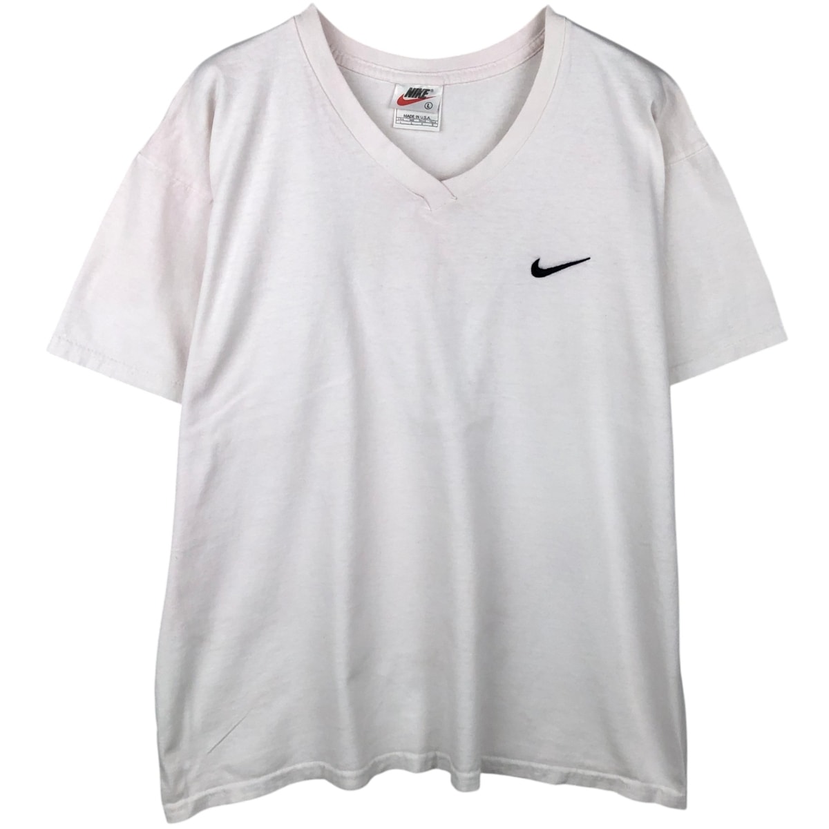 古着 90年代~ ナイキ NIKE Vネック ワンポイントロゴTシャツ USA製 メンズL相当 ヴィンテージ/eaa639255